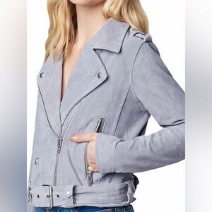 NWT Blank NYC Cloud Gray Suede Leather Jacket - M
